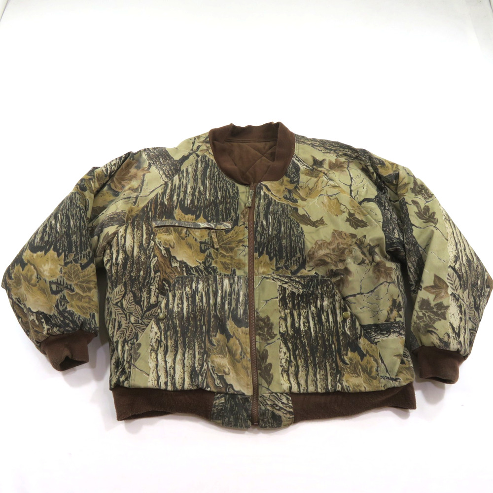 Cabelas Reversible Jacket Coat Real Tree Camo-Brown Hunting Outdoor Sz XL Reg